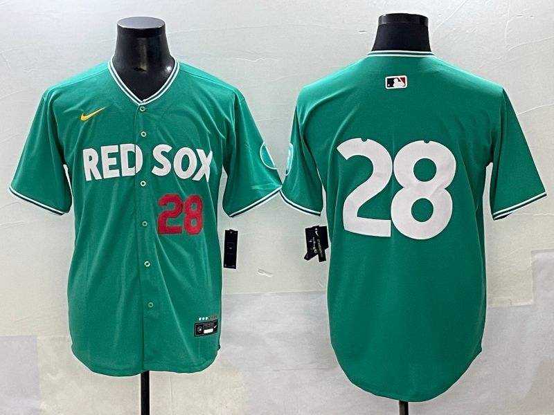 Men 2025 Boston Red Sox #28 No Name Green Joint Name Nike MLB Jersey style 4